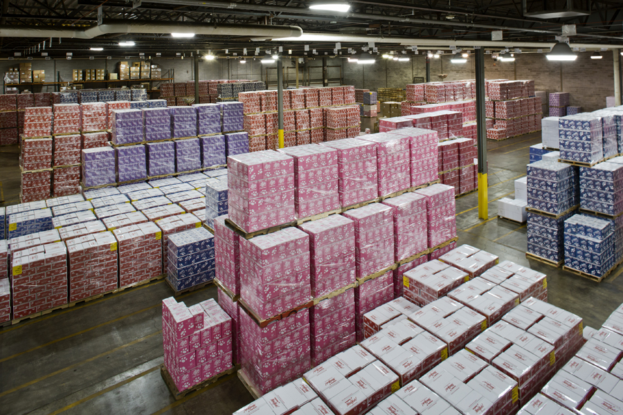 Case of wine in our warehouse